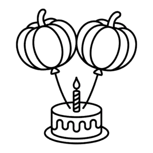 Disegno Facile di Compleanno di Halloween