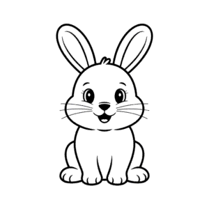 Disegno Facile di Coniglietto carino
