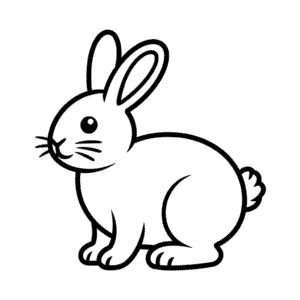 Disegno Facile di Coniglio per bambino