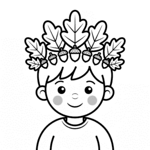 Disegno Facile di Corona d'Autunno