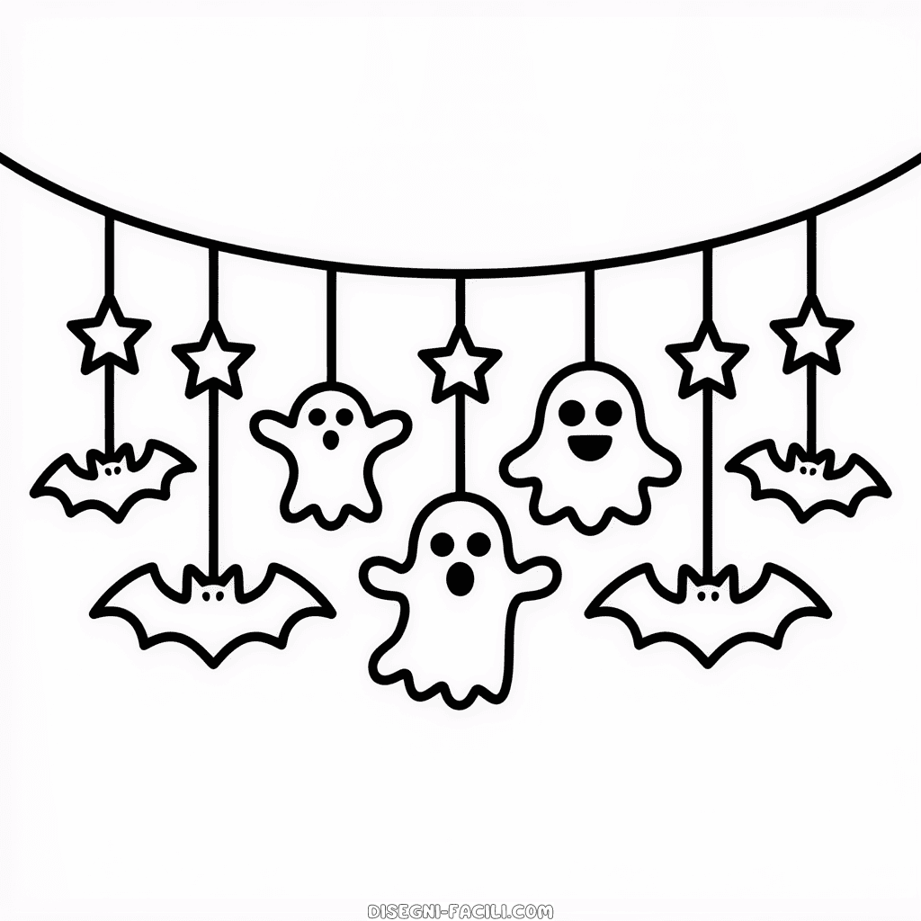 Disegno Facile di Decorazioni Halloween