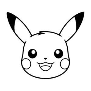 Disegno Facile di Faccia di Pikachu