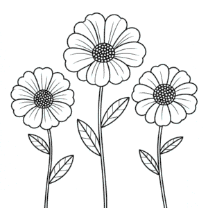 Disegno Facile di Fiori d'Autunno