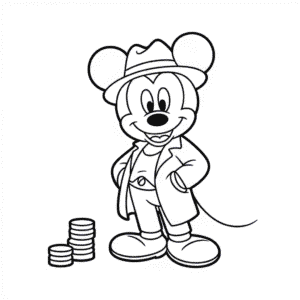 Disegno Facile di Gangster Topolino