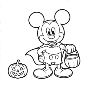 Disegno Facile di Halloween Topolino