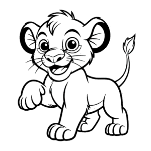 Disegno Facile di Il Re Leone Cartone Animato