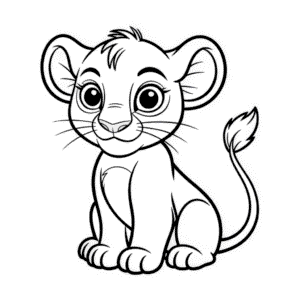 Disegno Facile di Kiara da Il Re Leone