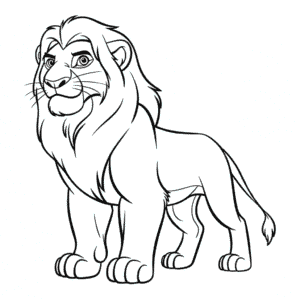 Disegno Facile di Kovu Il Re Leone