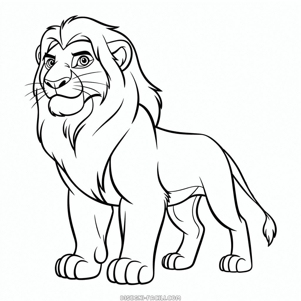 Disegno Facile di Kovu Il Re Leone