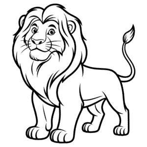 Disegno Facile di Leone da Il Re Leone