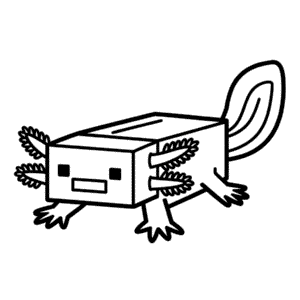 Disegno Facile di Minecraft Axolotl