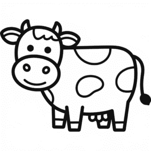 Disegno Facile di Mucca carina
