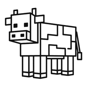Disegno Facile di Mucca di Minecraft