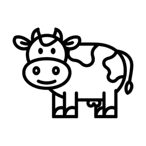 Disegno Facile di Mucca soffice