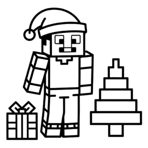 Disegno Facile di Natale Minecraft