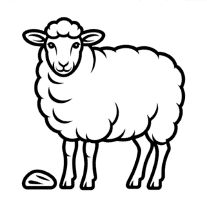 Disegno Facile di Pecora Realistica