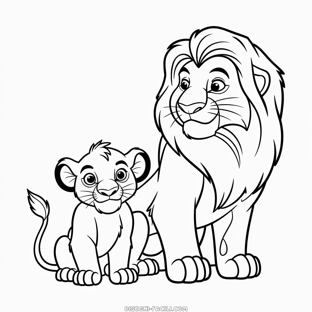 Disegno Facile di Personaggi da Il Re Leone