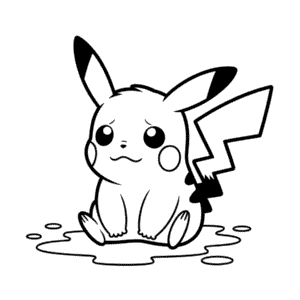 Disegno Facile di Pikachu che Piange