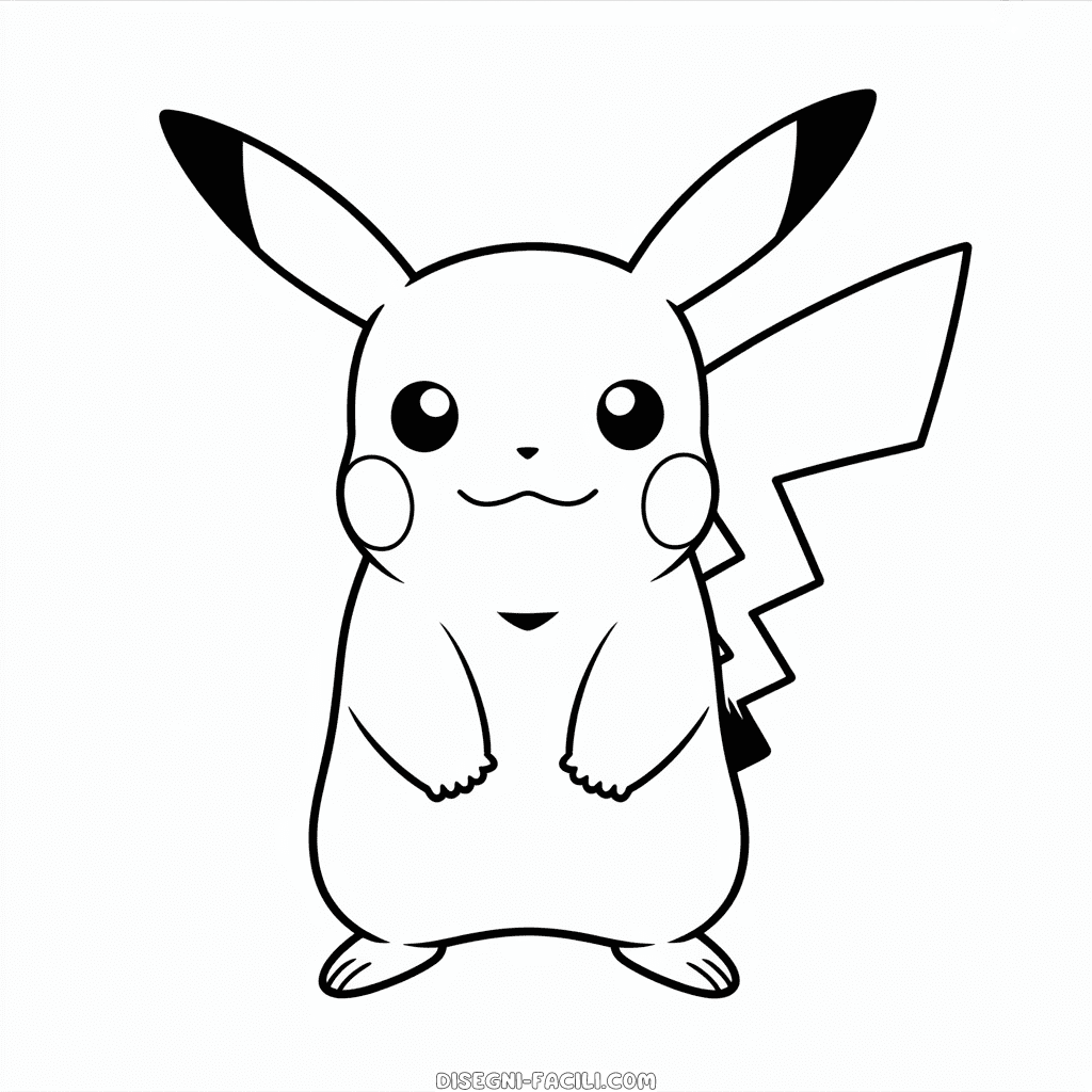 Disegno Facile di Pikachu di Base