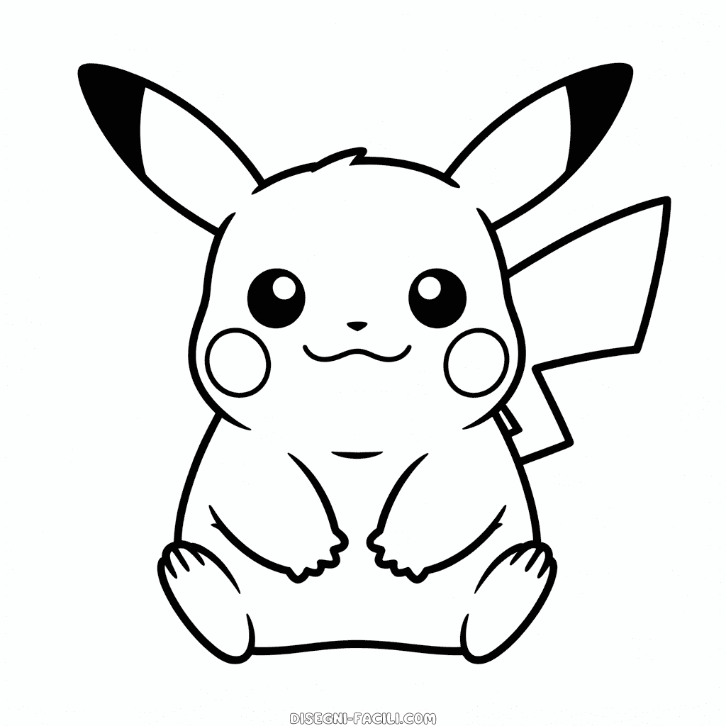 Disegno Facile di Pikachu Grasso