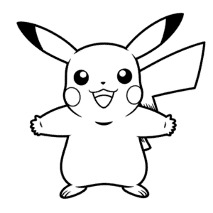 Disegno Facile di Pikachu per Bambini