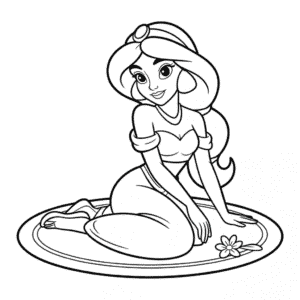Disegno Facile di Principessa Jasmine