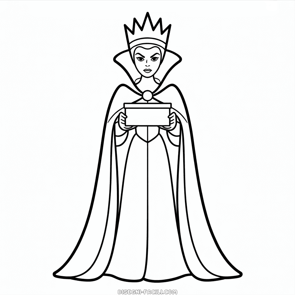 Disegno Facile di Regina Cattiva Biancaneve