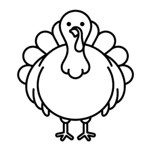 Disegno Facile di Ritratto di Tacchino