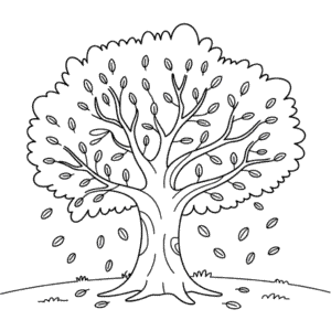 Disegno Facile di Scena Autunnale