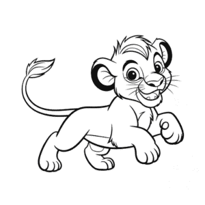 Disegno Facile di Simba Il Re Leone