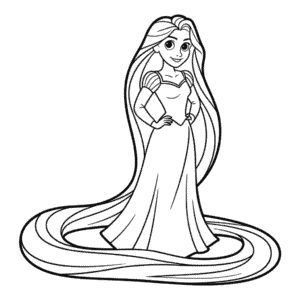 Disegno Facile di Sintesi di Rapunzel