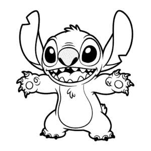 Disegno Facile di Spaventoso Stitch