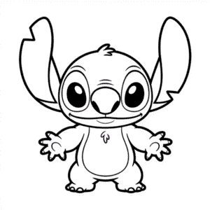 Disegno Facile di Stitch Chibi
