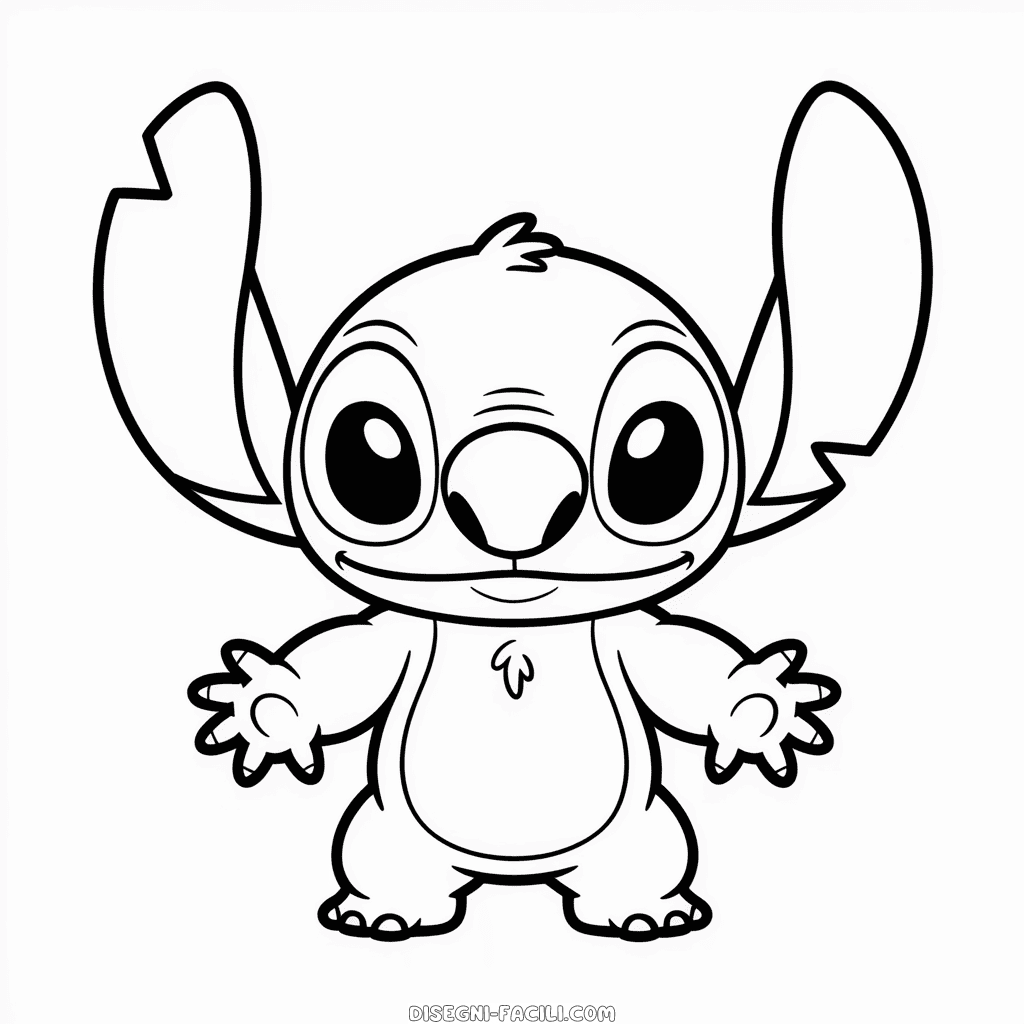 Disegno Facile di Stitch Chibi