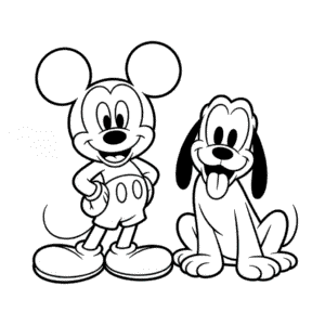 Disegno Facile di Topolino Cane