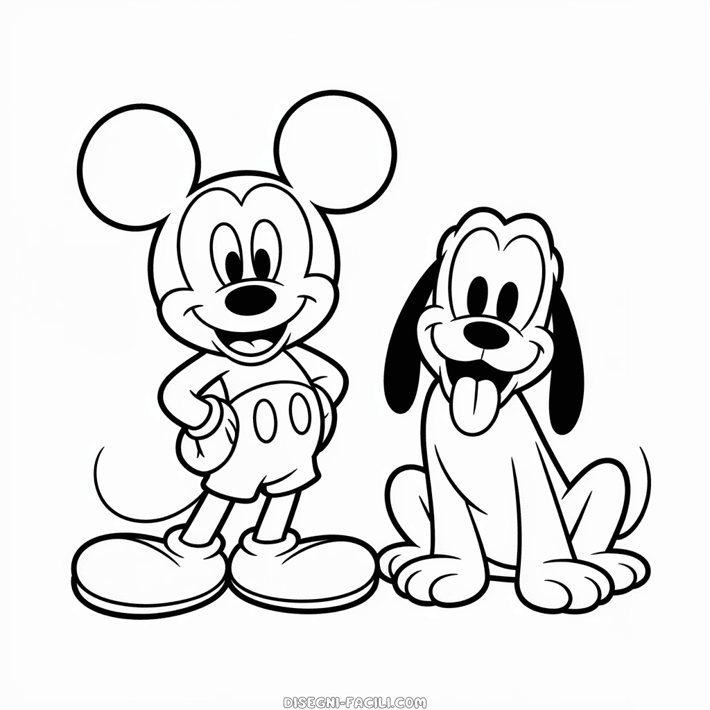 Disegno Facile di Topolino Cane