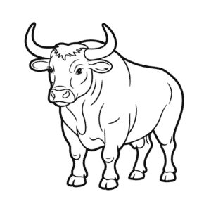 Disegno Facile di Toro adulto