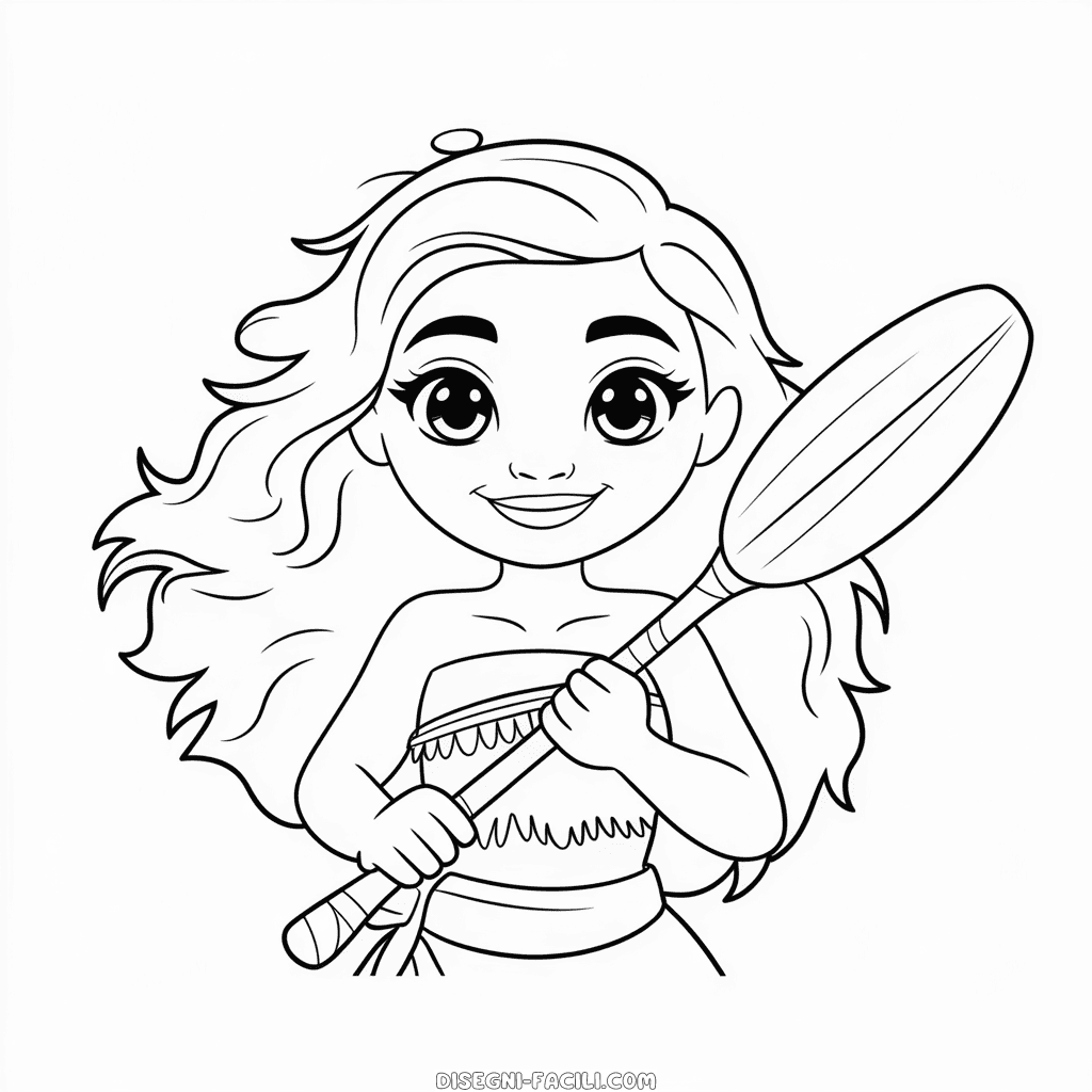 Disegno Facile di Vaiana Anime