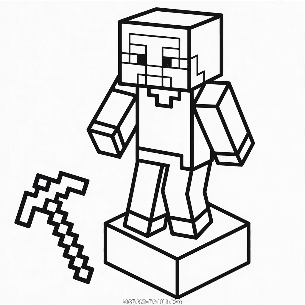 Disegno Facile di 3D Minecraft
