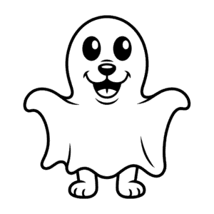 Disegno Facile di Animale in Costume di Halloween