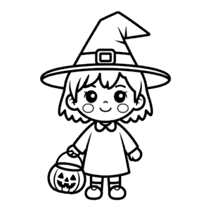 Disegno Facile di Anime Carino Halloween