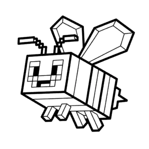 Disegno Facile di Ape di Minecraft