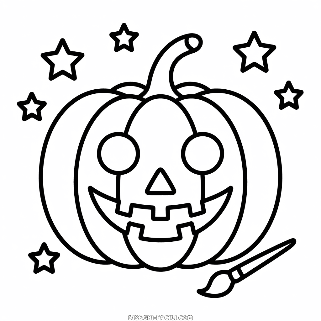 Disegno Facile di Arte di Halloween