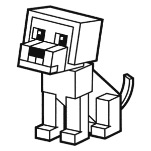 Disegno Facile di Cane Minecraft
