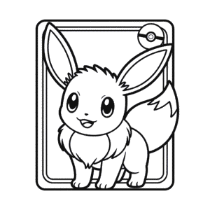 Disegno Facile di Carta Pokémon di Eevee
