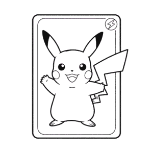 Disegno Facile di Carta Pokémon di Pikachu