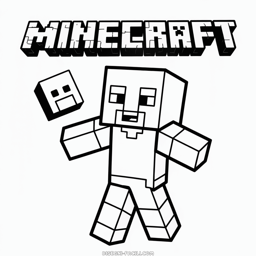 Disegno Facile di Cartone Animato Minecraft