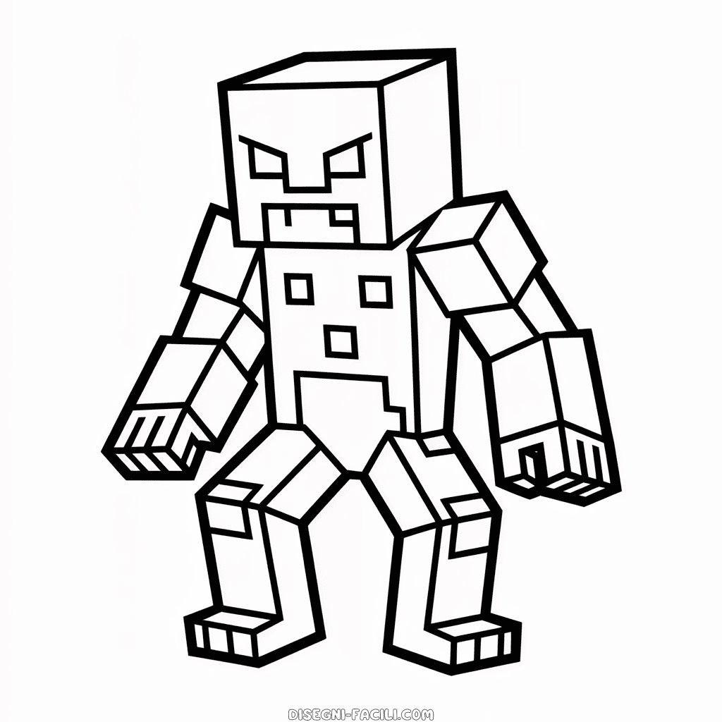 Disegno Facile di Creature di Minecraft