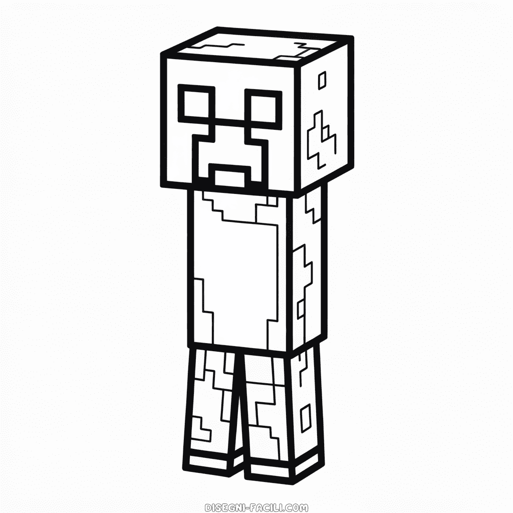 Disegno Facile di Creeper Minecraft