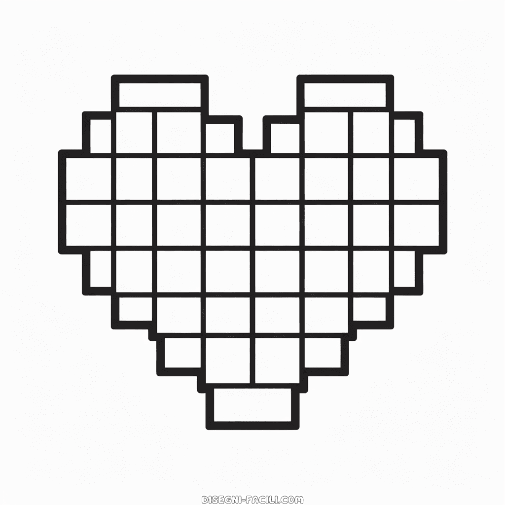Disegno Facile di Cuore Minecraft